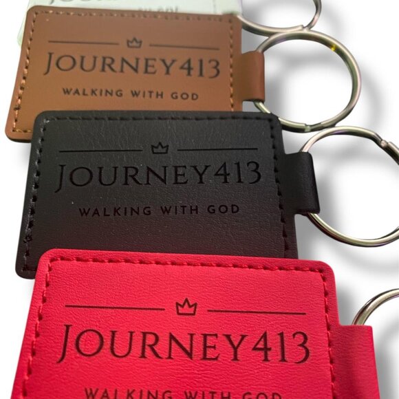 NEW - JOURNEY413 LUXURY LEATHER KEYCHAIN - BAG CHARM 4 STYLES 1(PC) - Picture 7 of 9